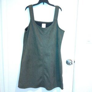 Forest Green Suede Mini Dress